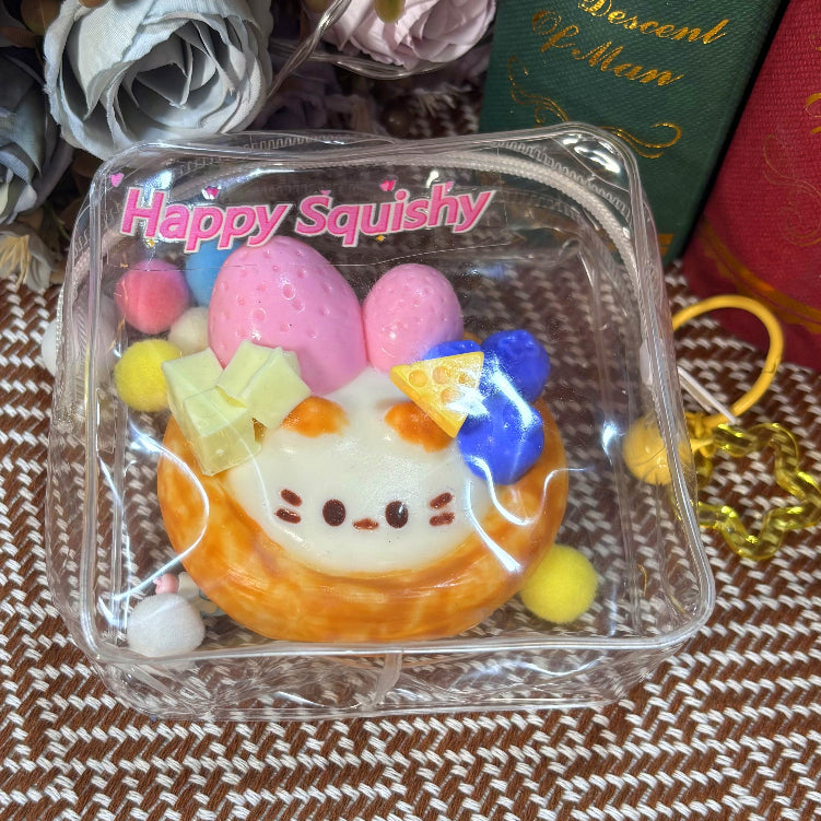 Egg tart cat taba squishy